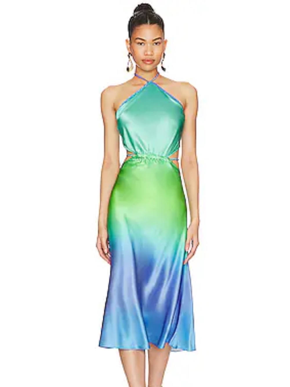 Rococo Sands Halter Ombré Midi Dress